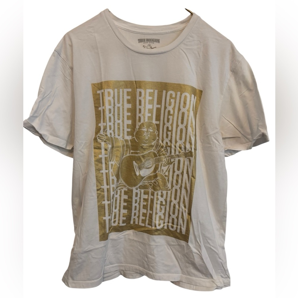 True Religion White Graphic Tee